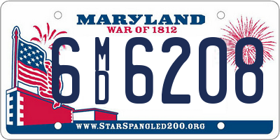 MD license plate 6MD6208