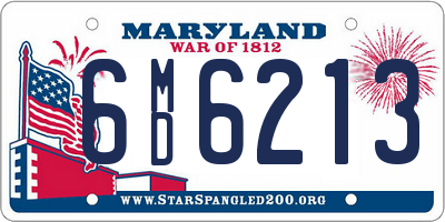 MD license plate 6MD6213