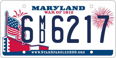 MD license plate 6MD6217