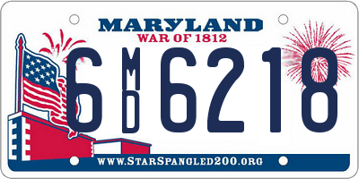 MD license plate 6MD6218