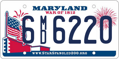 MD license plate 6MD6220