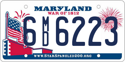 MD license plate 6MD6223