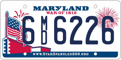 MD license plate 6MD6226