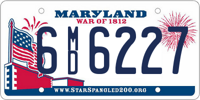 MD license plate 6MD6227