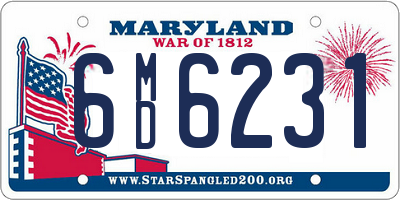 MD license plate 6MD6231