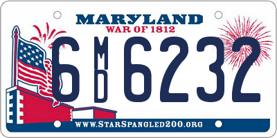 MD license plate 6MD6232