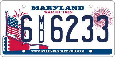 MD license plate 6MD6233