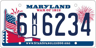 MD license plate 6MD6234