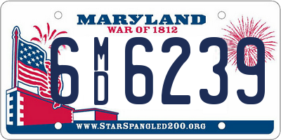 MD license plate 6MD6239