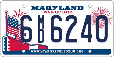 MD license plate 6MD6240