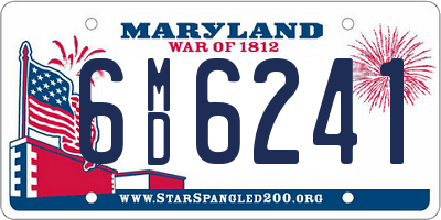 MD license plate 6MD6241