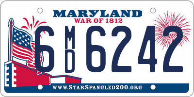 MD license plate 6MD6242