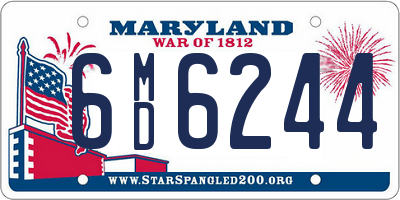 MD license plate 6MD6244