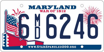 MD license plate 6MD6246