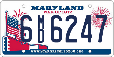 MD license plate 6MD6247