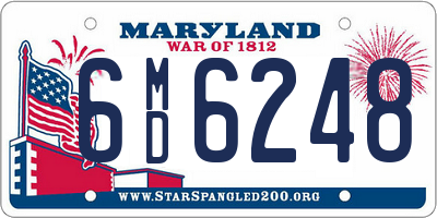 MD license plate 6MD6248