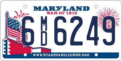 MD license plate 6MD6249