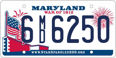 MD license plate 6MD6250