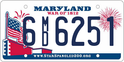 MD license plate 6MD6251