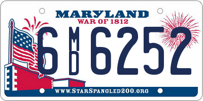 MD license plate 6MD6252