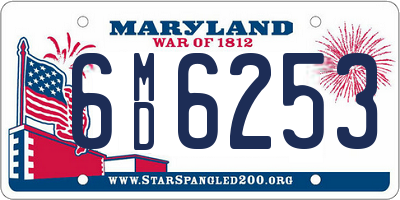 MD license plate 6MD6253