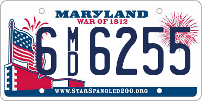 MD license plate 6MD6255