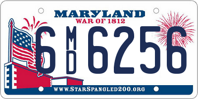 MD license plate 6MD6256