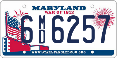 MD license plate 6MD6257