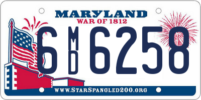 MD license plate 6MD6258