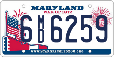 MD license plate 6MD6259