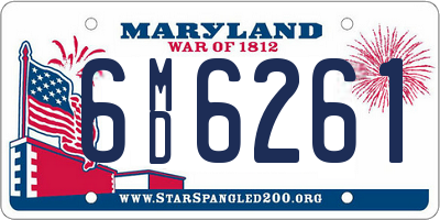 MD license plate 6MD6261