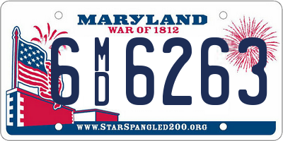 MD license plate 6MD6263