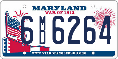 MD license plate 6MD6264