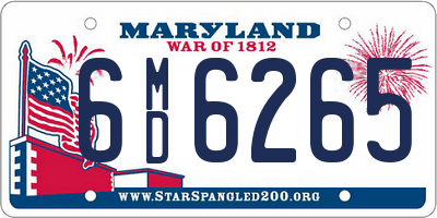 MD license plate 6MD6265