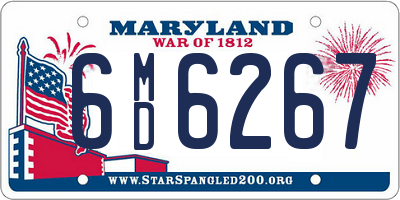 MD license plate 6MD6267