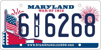 MD license plate 6MD6268