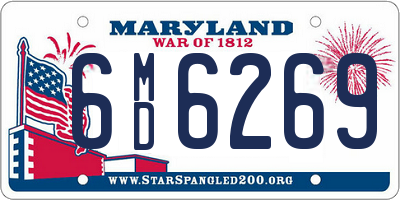 MD license plate 6MD6269