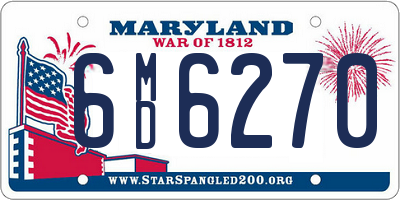 MD license plate 6MD6270