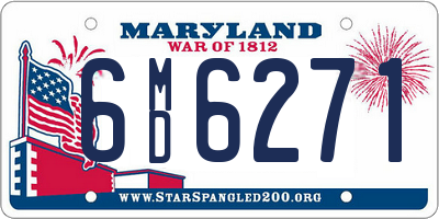 MD license plate 6MD6271