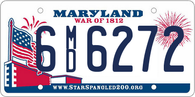 MD license plate 6MD6272