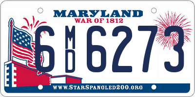 MD license plate 6MD6273