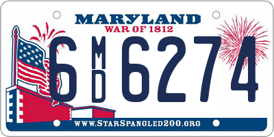 MD license plate 6MD6274