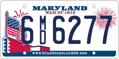 MD license plate 6MD6277