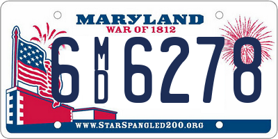 MD license plate 6MD6278