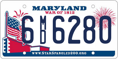 MD license plate 6MD6280