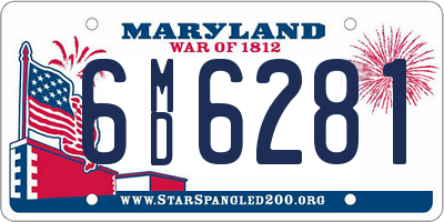 MD license plate 6MD6281