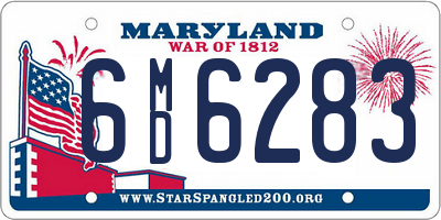 MD license plate 6MD6283