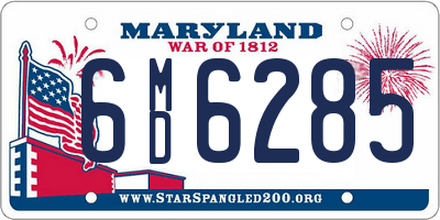 MD license plate 6MD6285