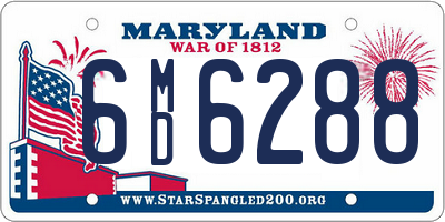 MD license plate 6MD6288