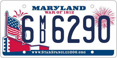 MD license plate 6MD6290